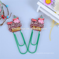 soft rubber pvc cartoon bookmark paper clip